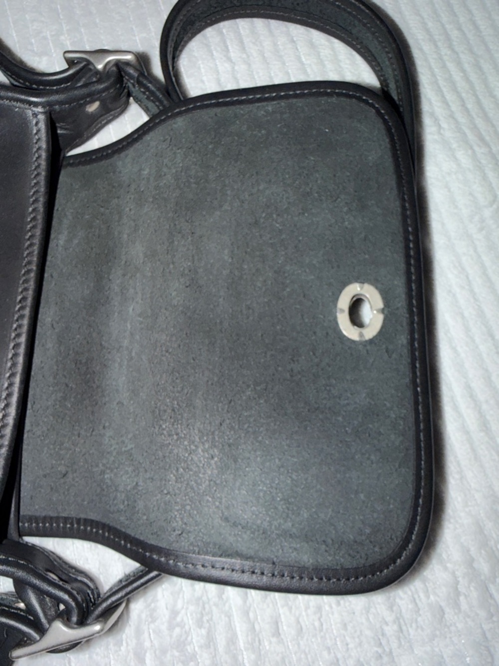 Coach Black Leather Turn-Lock Crossbody Bag - Picture 10 of 14